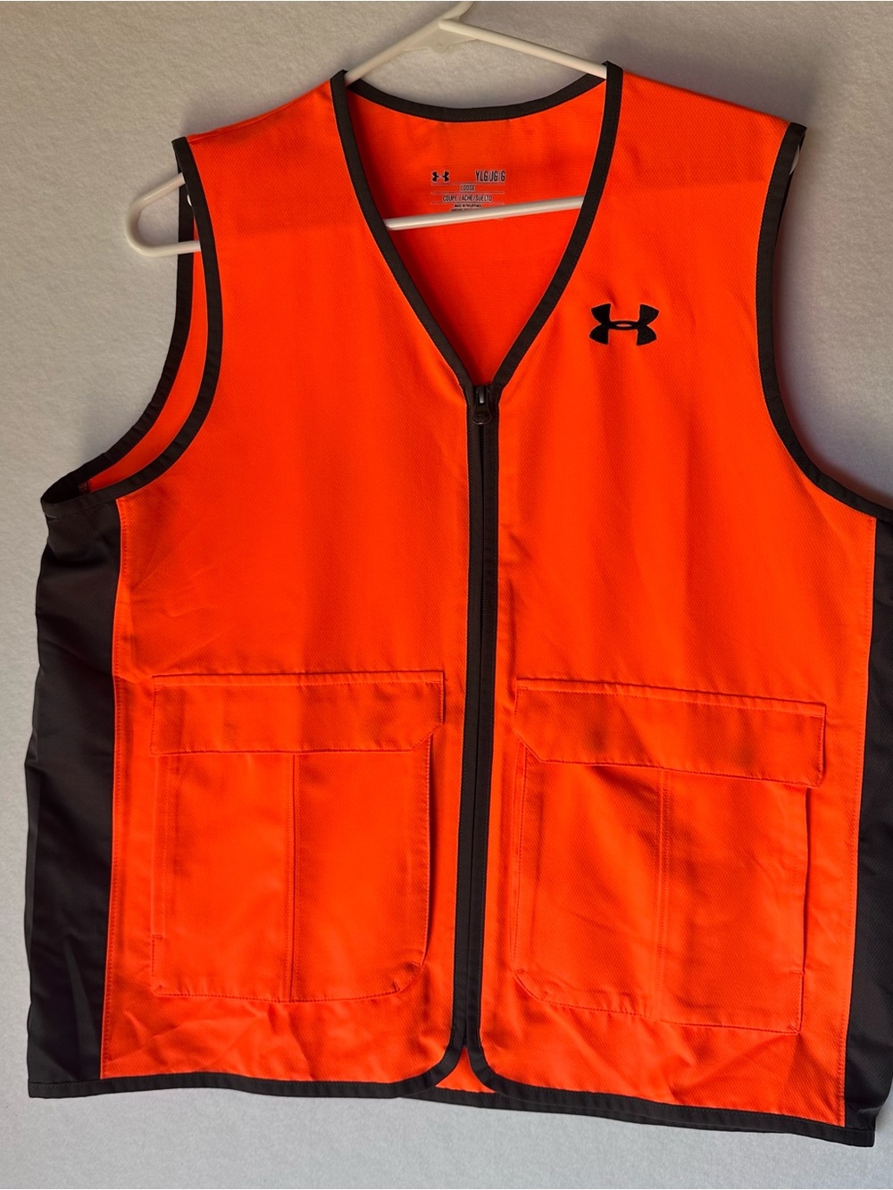 Under Armour Youth Large Blaze Orange Safety Hunting Vest YLG EUC